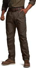 CQR men's quick dry work pants front view emphasizes versatile workwear for outdoor tasks