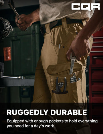 CQR pants knee-area stretch detail highlights enhanced mobility