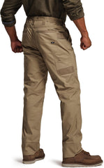 CQR men's quick dry work pants knee stretch area for flexible movement