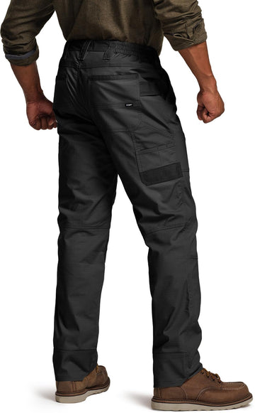 CQR men's quick dry work pants reinforced seams illustrate durability and long-lasting use.