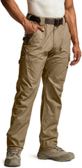 CQR Men's Quick Dry Work Pants side view highlight breathable quick-dry fabric for outdoor work