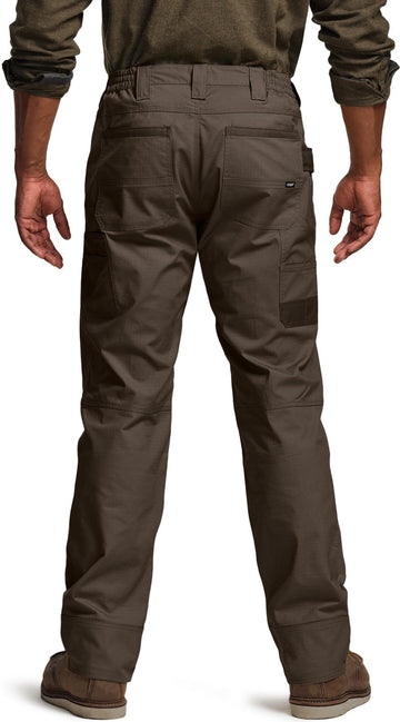 CQR men's quick dry work pants feature stretch fabric for easy bending