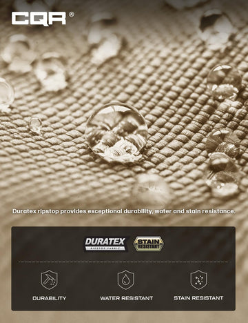 CQR men's quick dry work pants utility pockets layout for gear.