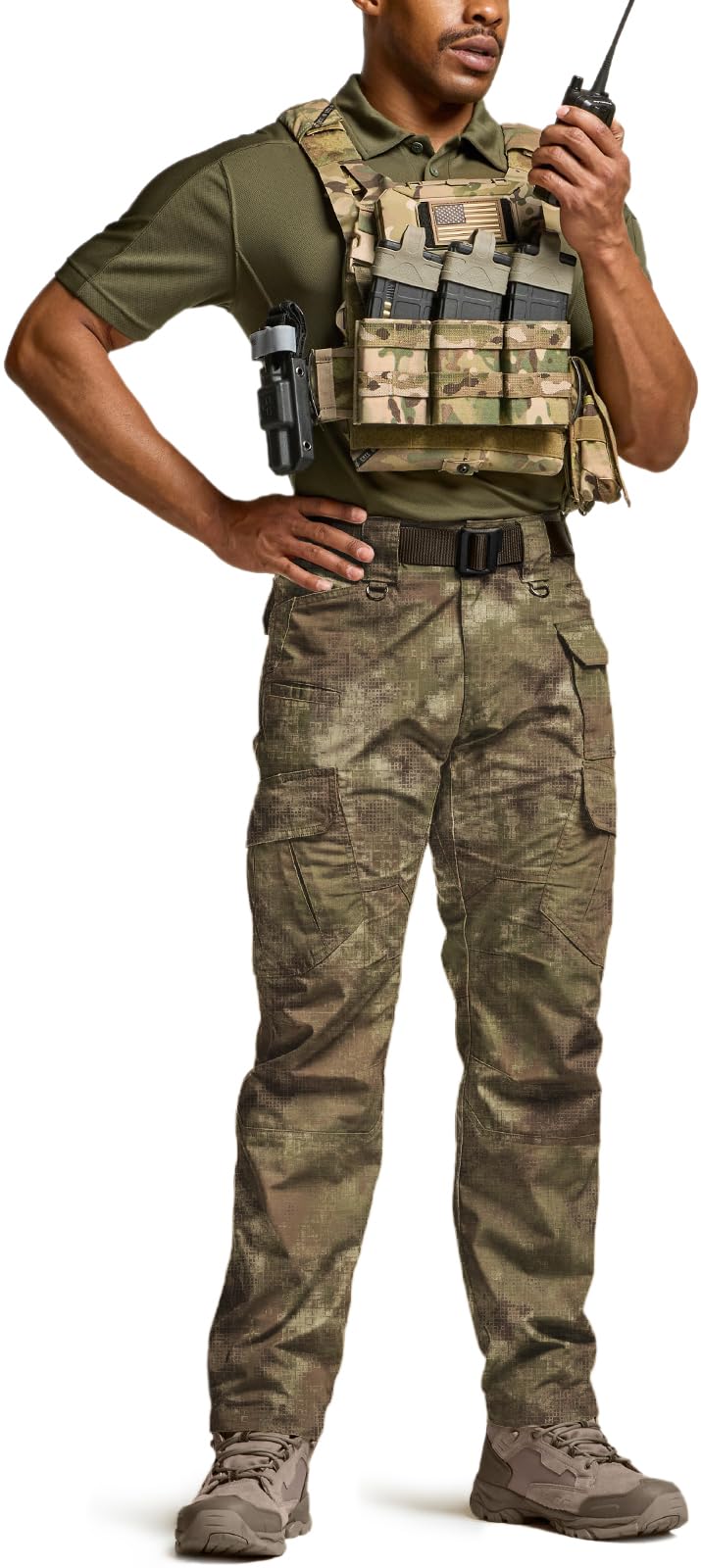 CQR tactical pants showing multi-pocket cargo layout for tools
