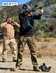 CQR pants elastic waistband providing secure fit during activity