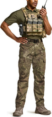 CQR Men's Tactical Pants multi-pocket layout showcases cargo storage