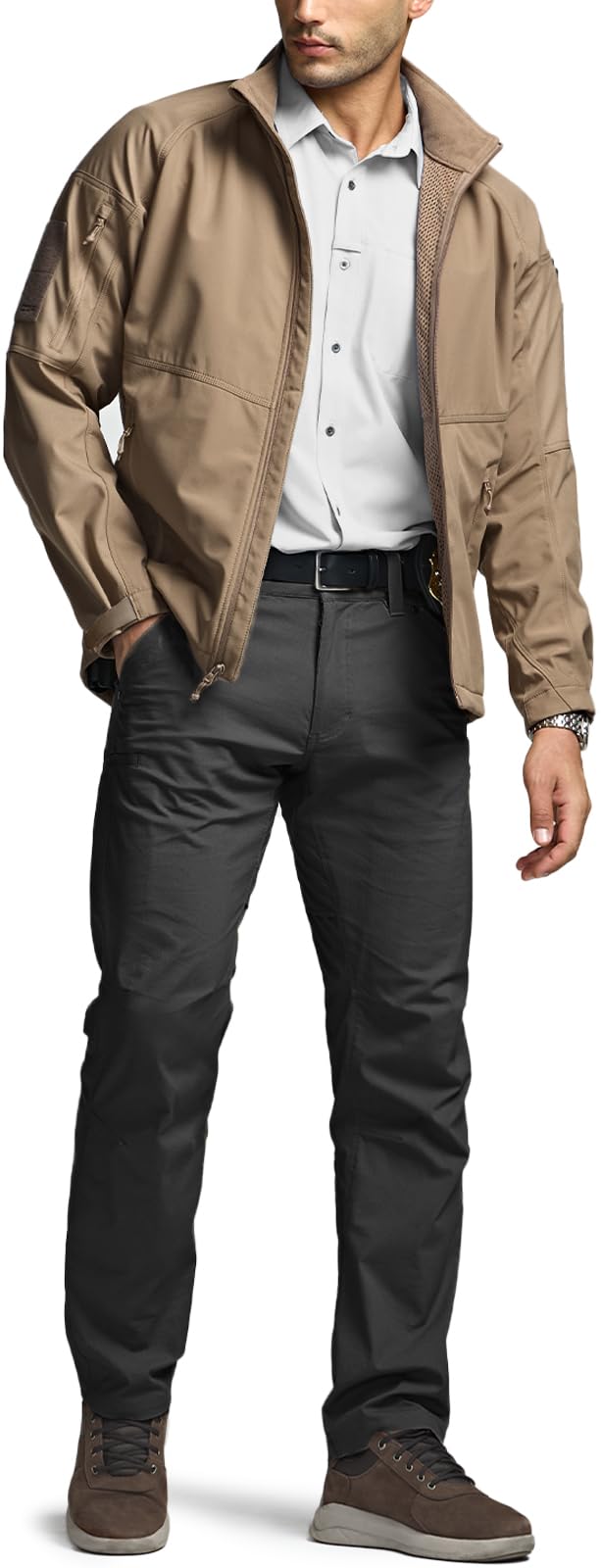 CQR Softshell with fleece lining keeps you warm during cold-season hikes.