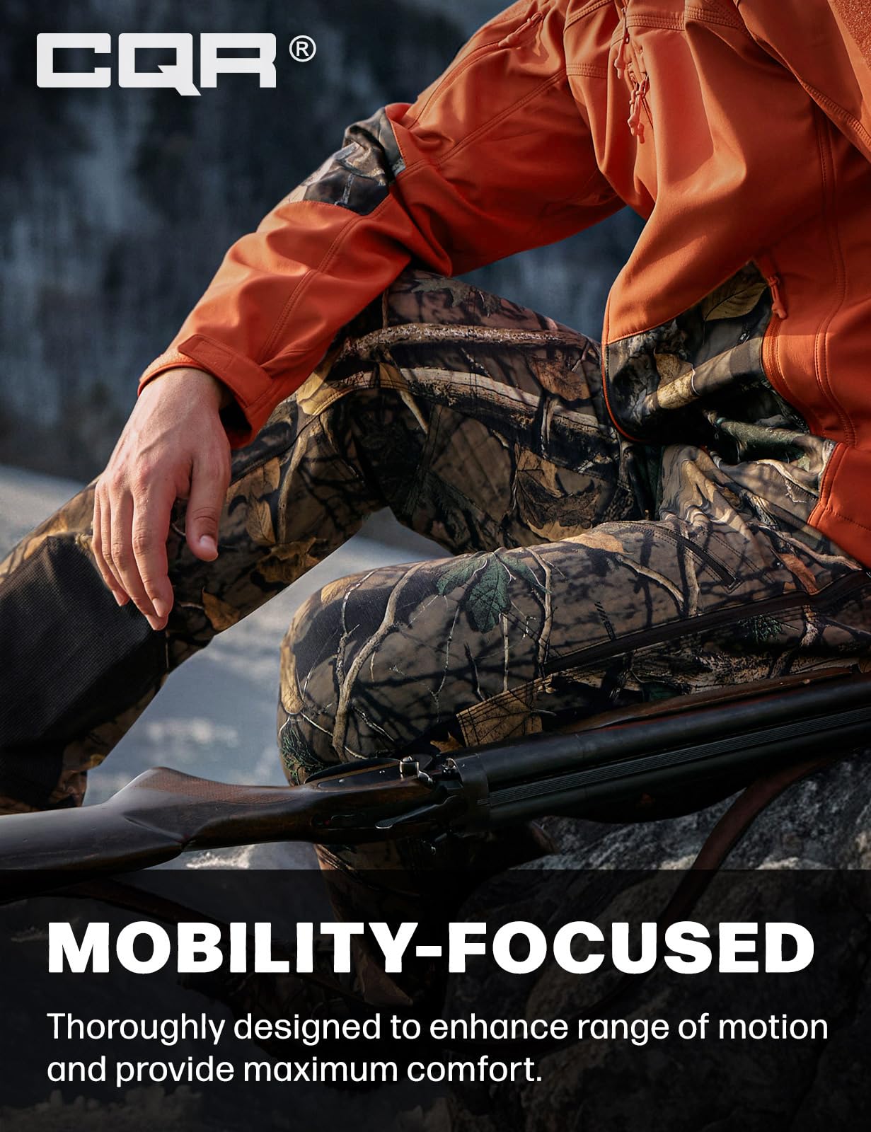 CQR Teton softshell pants multiple zip pockets for secure gear access.