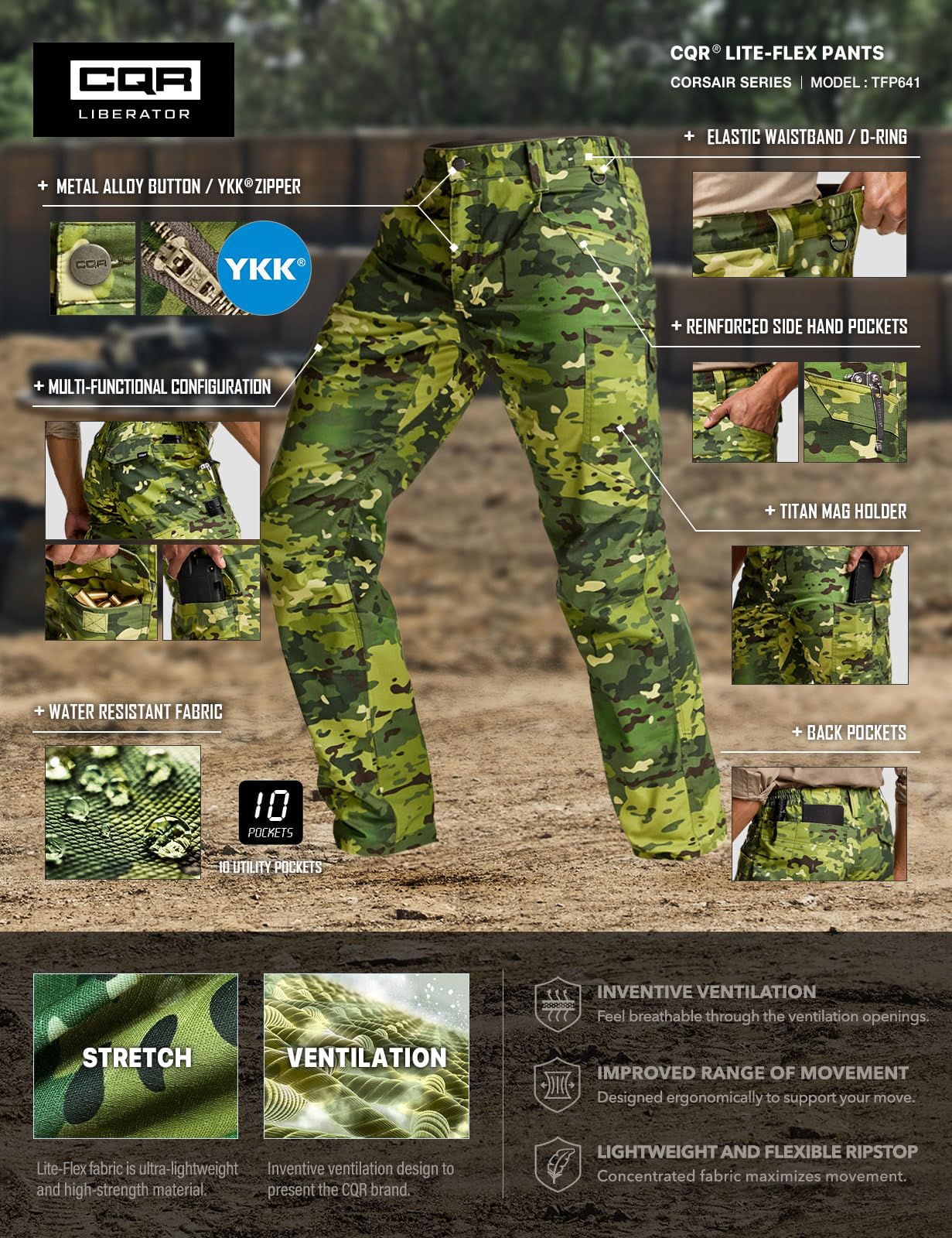 CQR pants worn during hiking or urban adventures; all-day comfort.