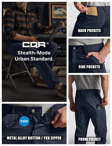 CQR Men's Vent Stretch Pants travel-friendly design for trips