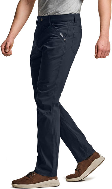 CQR Men's Vent Stretch Pants front view, lightweight comfort for city commutes