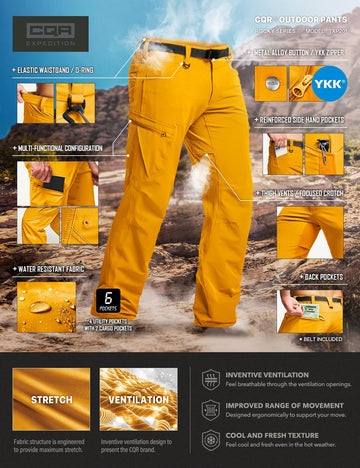 CQR Multi-pocket-storage image demonstrates versatile tool storage for hiking