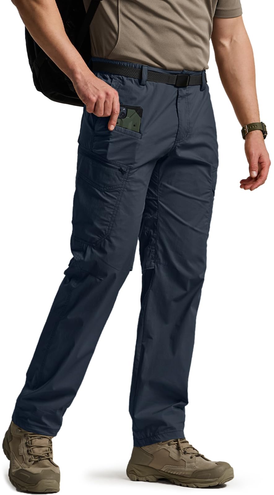 CQR Outdoor Adventure Pants side pocket highlighting multi-pocket utility for tools.