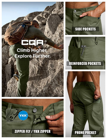 CQR quick-dry pants wick moisture to keep you comfortable.