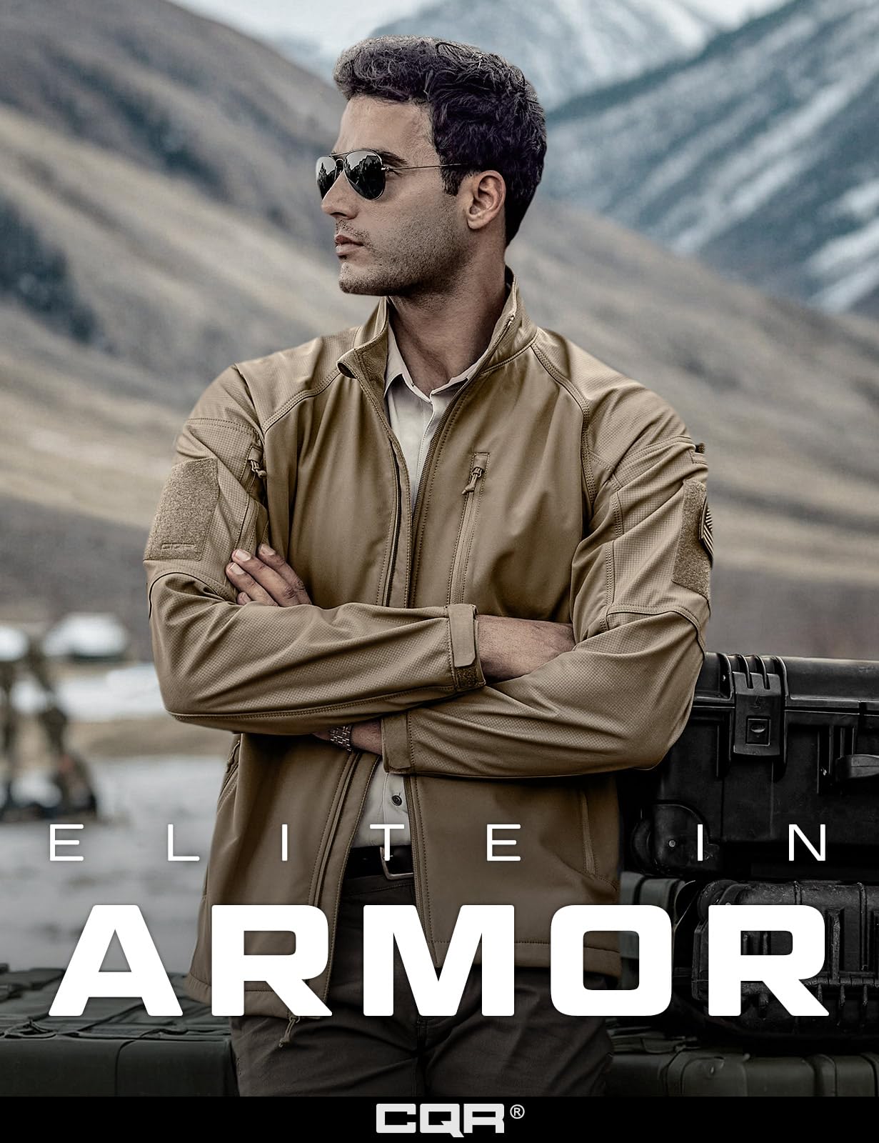 CQR Operator X Coyote jacket adjustable cuffs for secure fit.