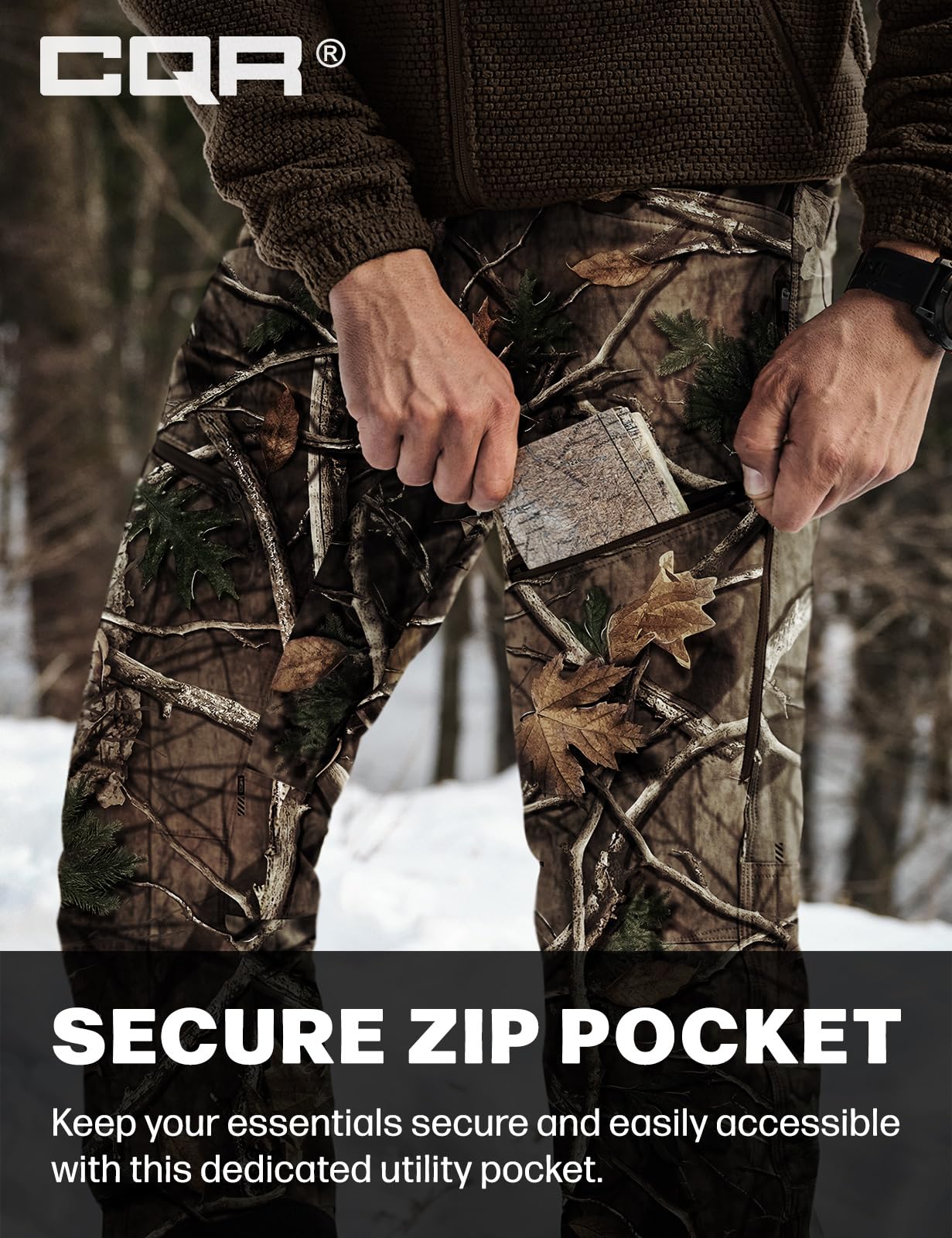 CQR softshell fabric water resistance and wind protection in action