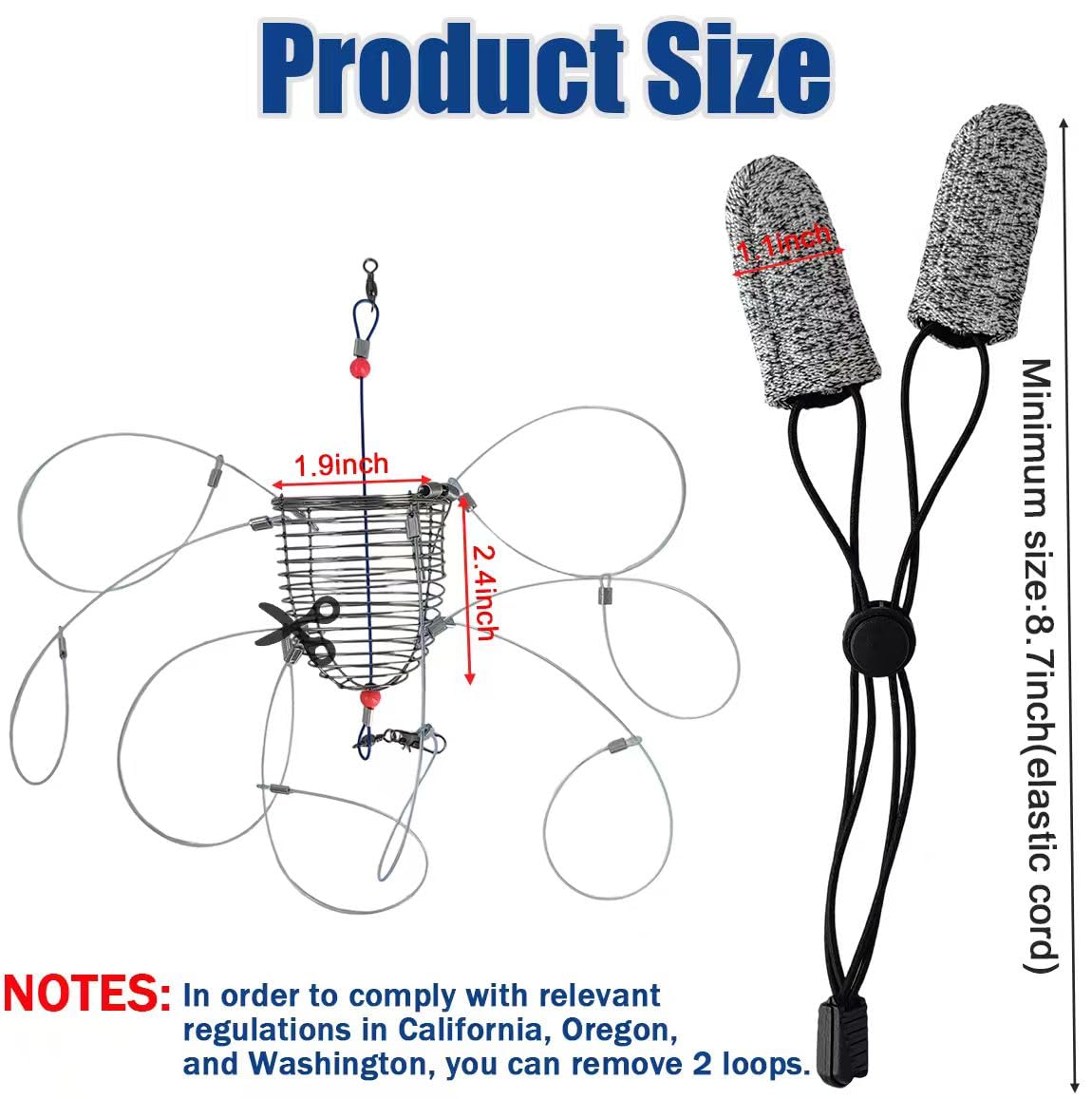 Crab snare traps featuring 8 strong loops