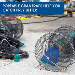 Close-up of 0.47 inch mesh on crab bait bag