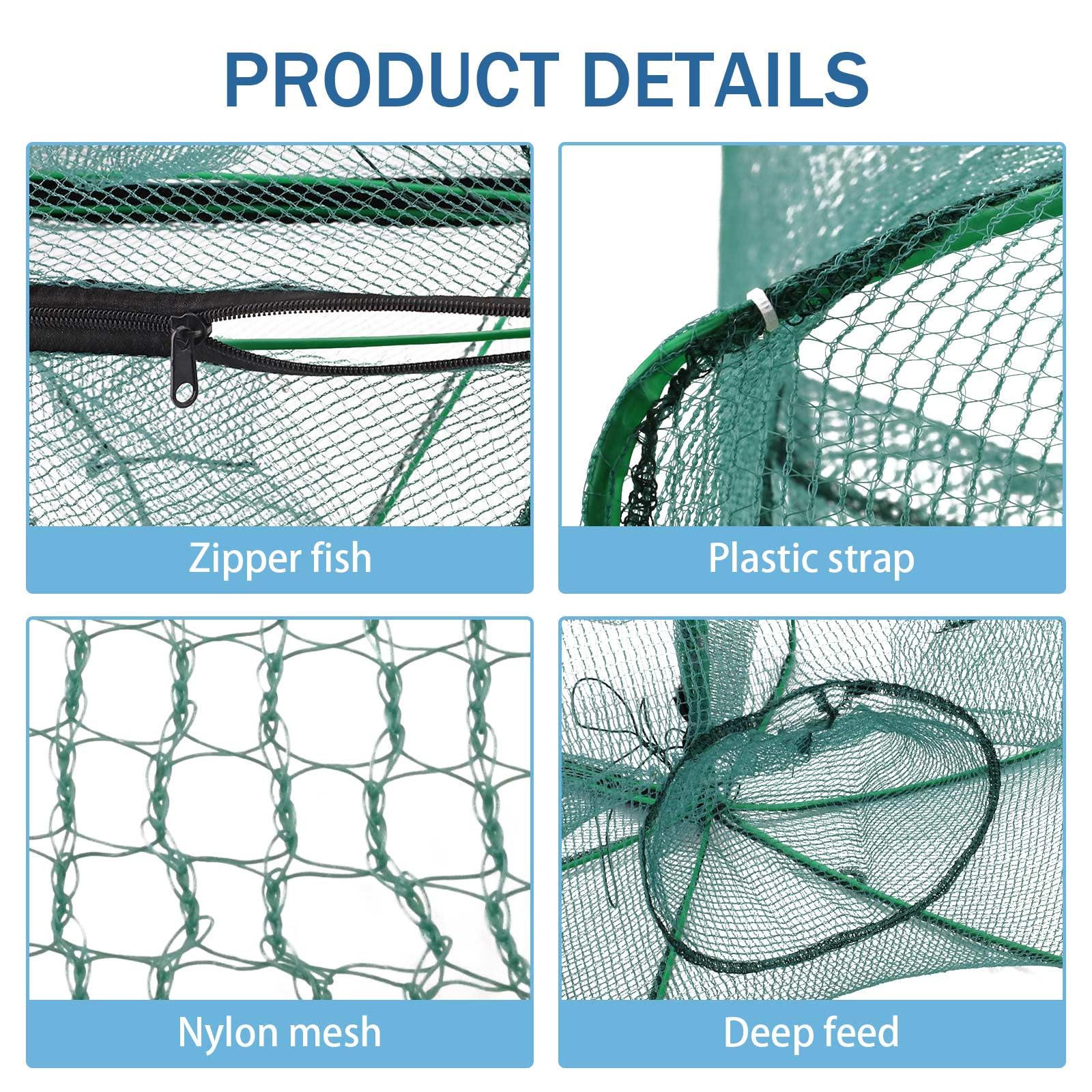 Close-up of 4 mm mesh and reinforced frame