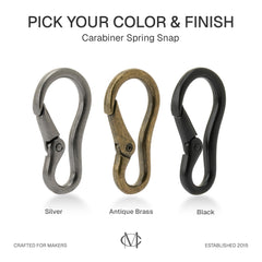 Durable zinc alloy snap hook by Craftmemore withstands frequent use.