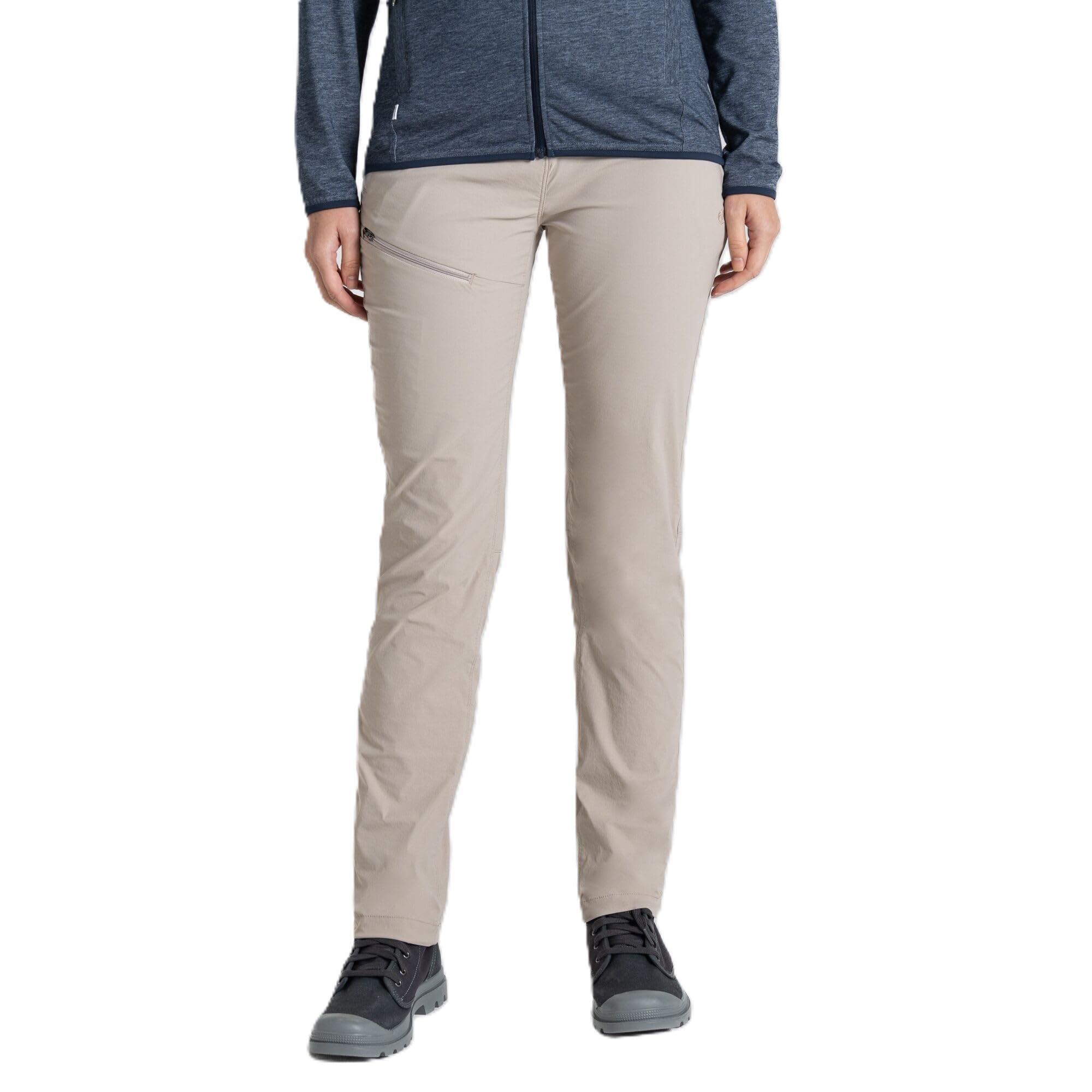 Craghoppers Insect Shield Pro Pant III front view showing overall fit and color Soft Mushroom