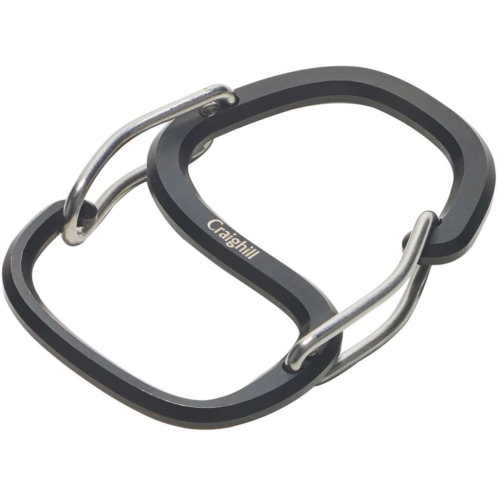Craighill Coachwhip Carabiner keyclip in vapor black, secure daily carry.