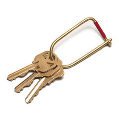 Craighill Wilson brass keyring carabiner keeps keys secure and organized on the go.