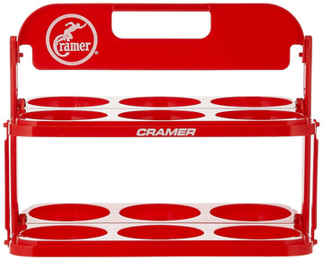 Cramer collapsible water bottle carrier folded storage view saves space.