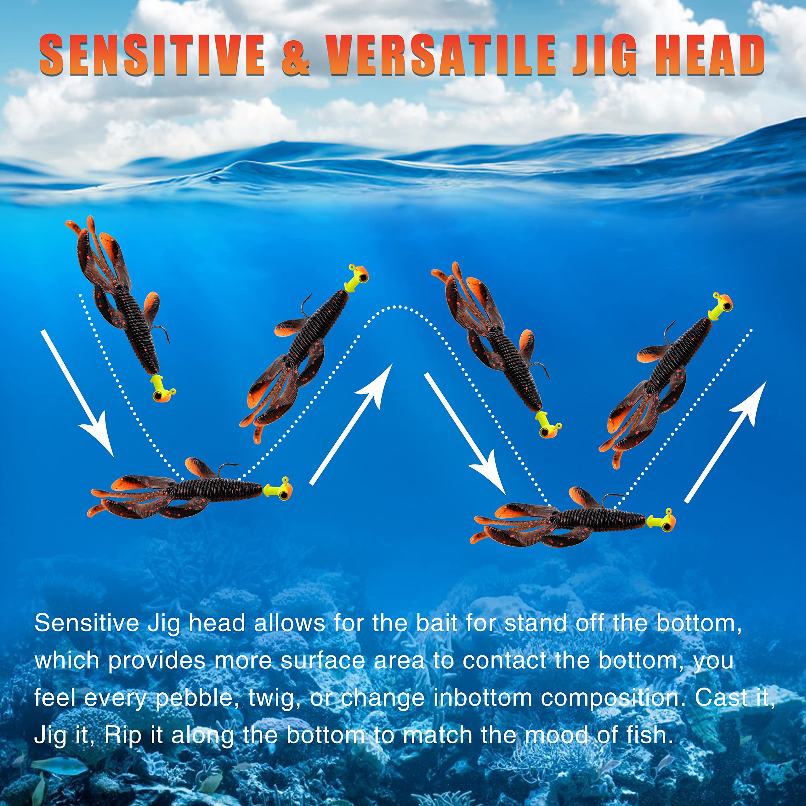 Detail of bait keeper on jig head