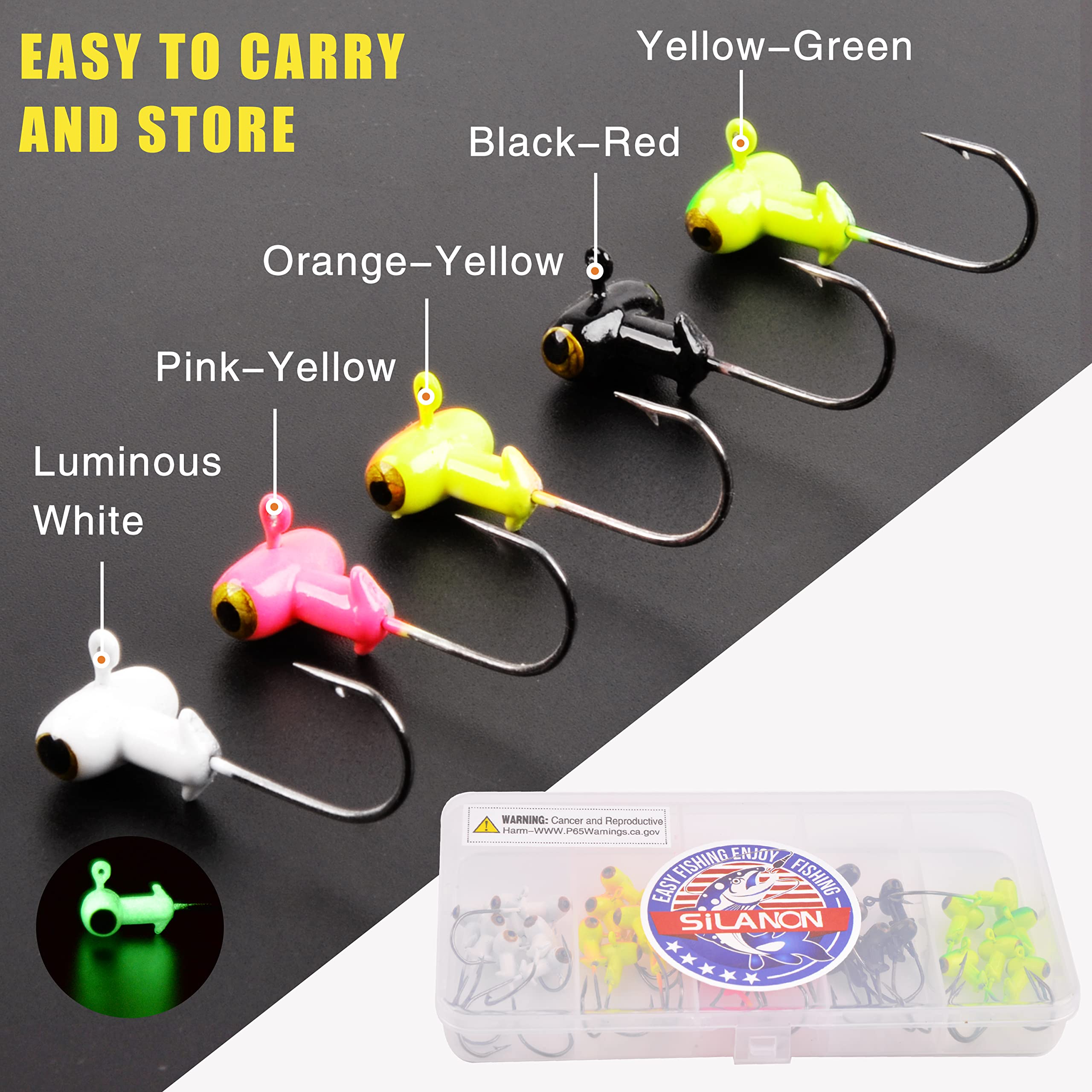 Crappie jig heads color variety overview