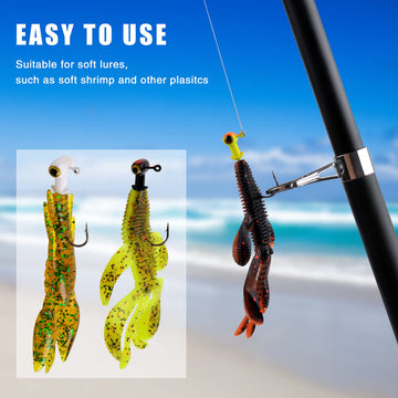 Close-up of sharp jig head hook