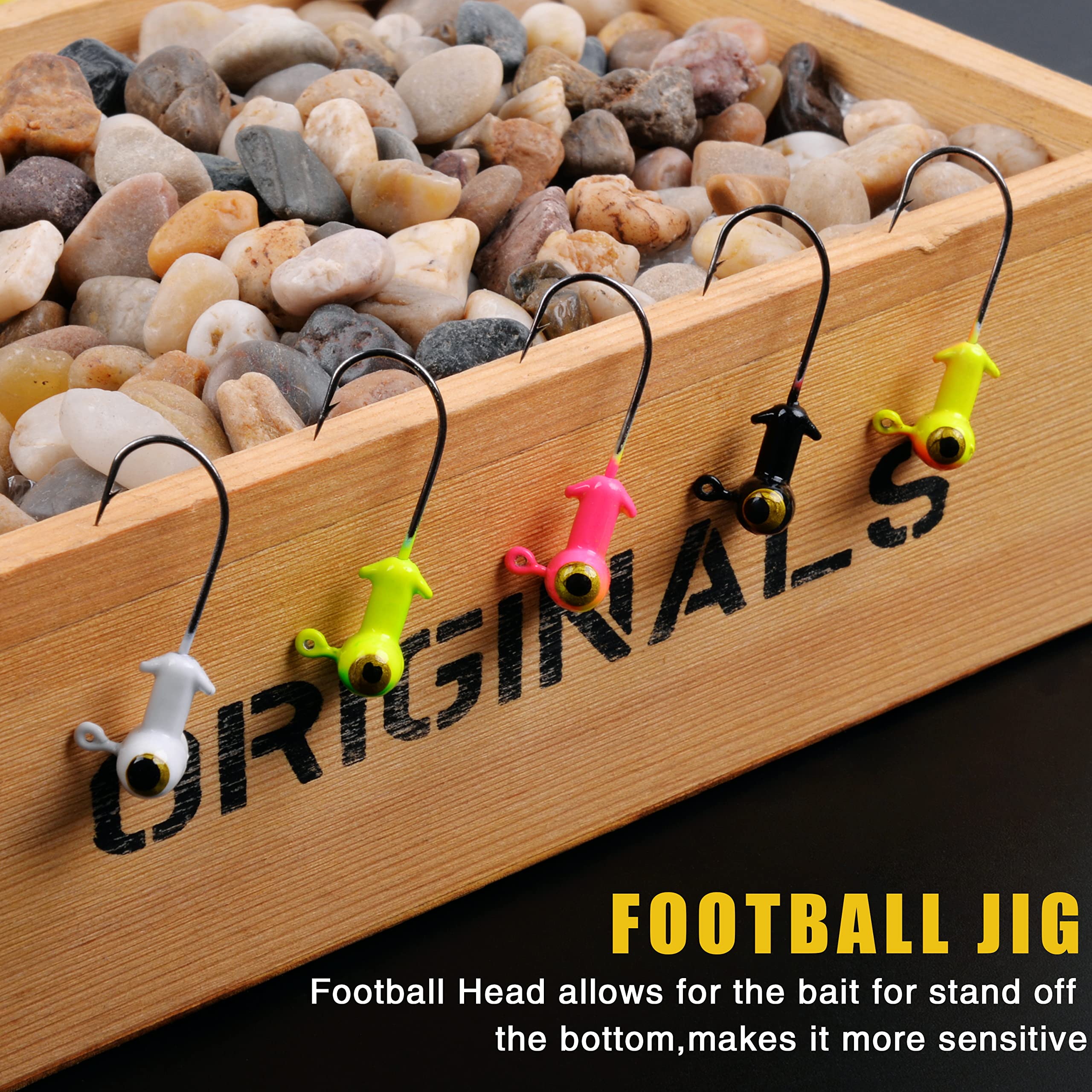 30-piece jig head tackle kit packaging