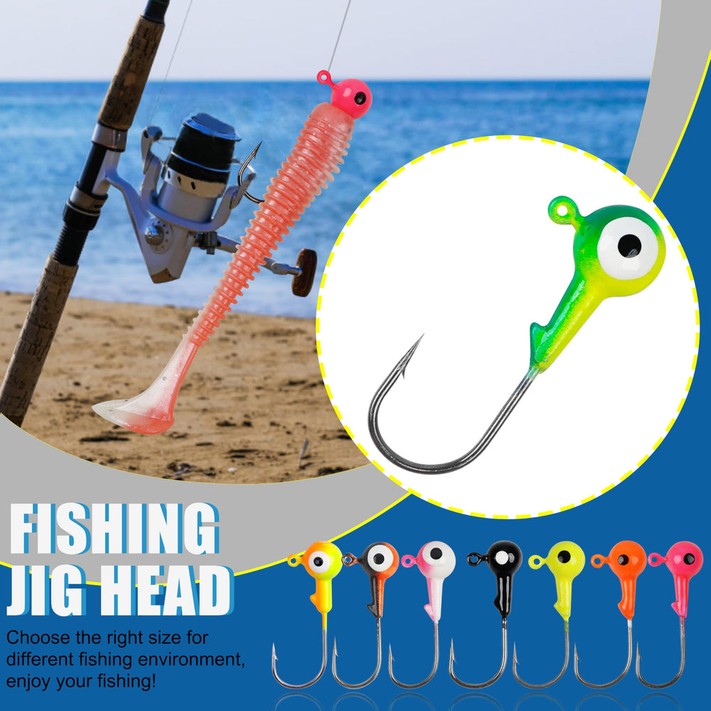 Jig heads suitable for freshwater and saltwater fishing