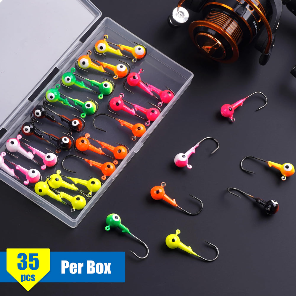 Crappie jig heads sizes 1/32oz to 3/8oz display