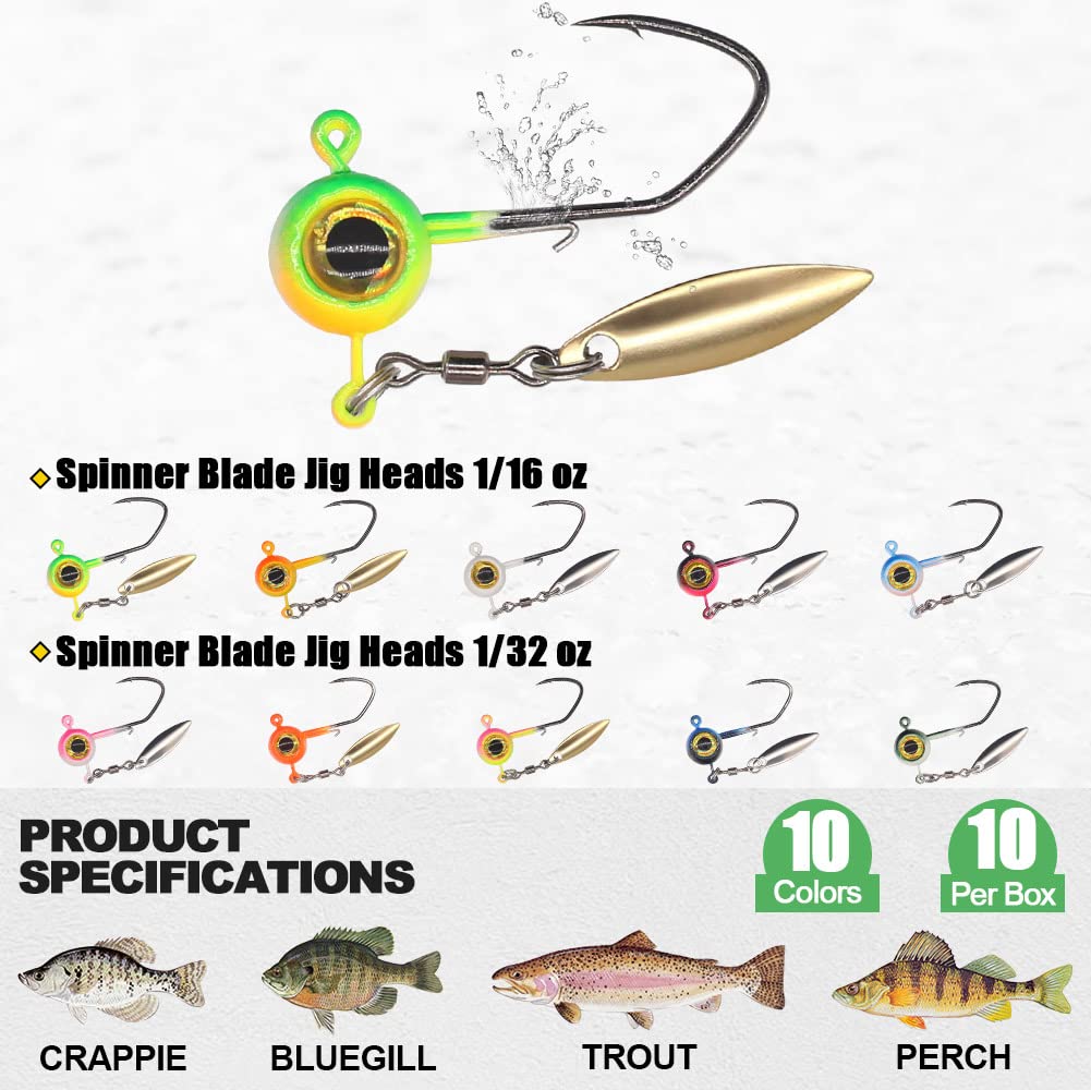 Varied split-tail grub baits for crappie and panfish