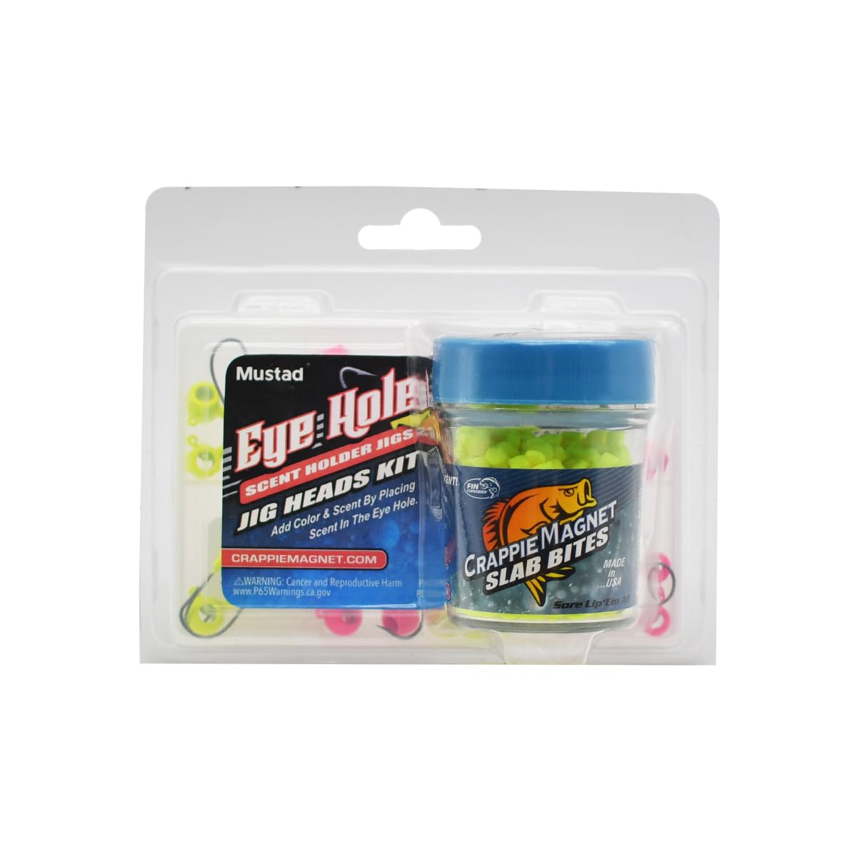 Crappie Magnet Eye Hole Jig Heads showing scent retention for longer attractant.