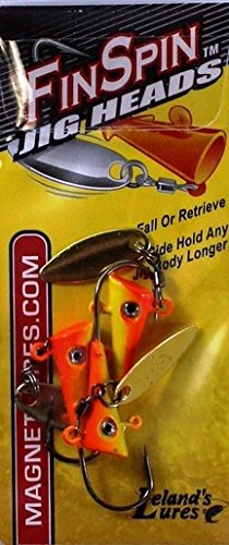 Crappie Magnet Fin Spin White/Chart blade with spinning action for crappie fishing