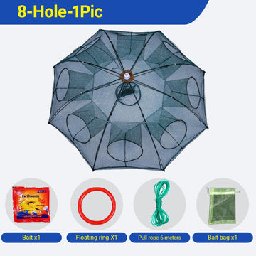 Crawfish trap with dual funnel entrances for easy catch