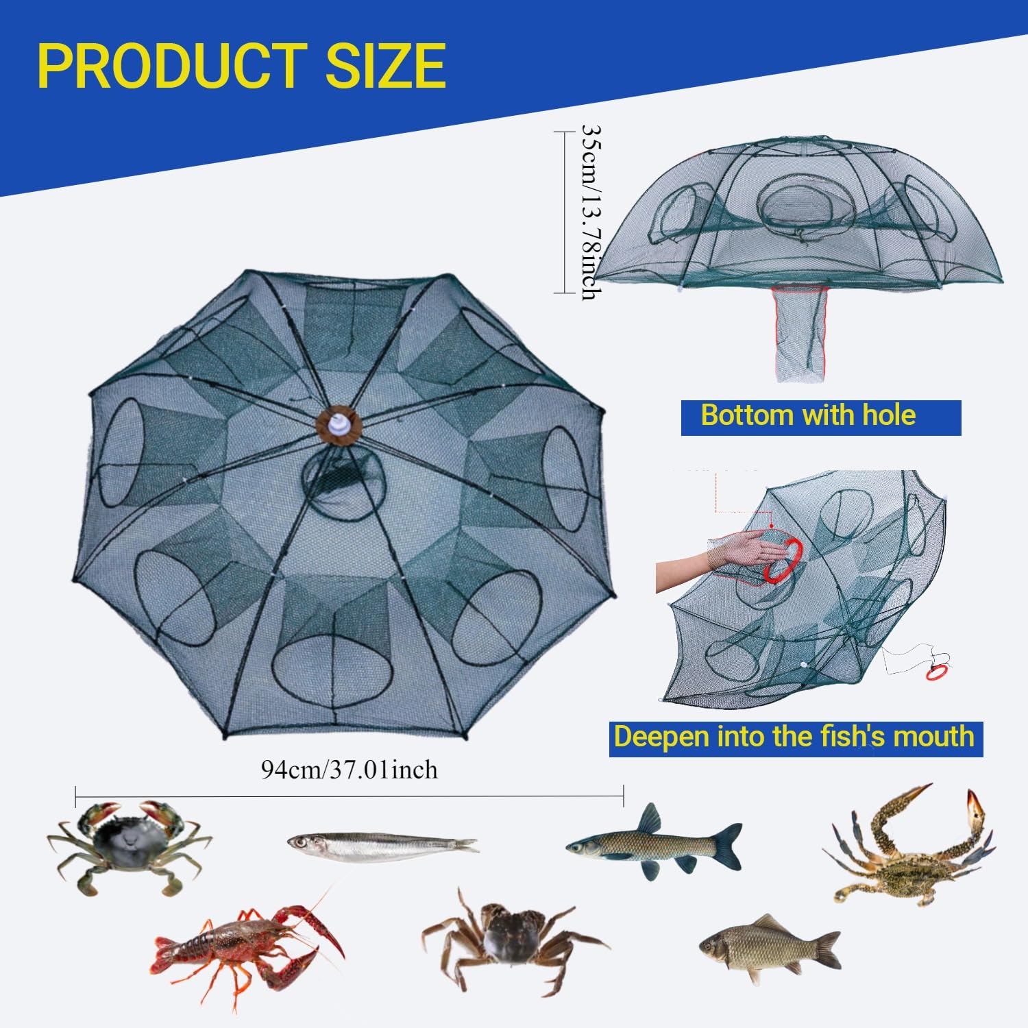 Portable crawfish trap suitable for saltwater and freshwater