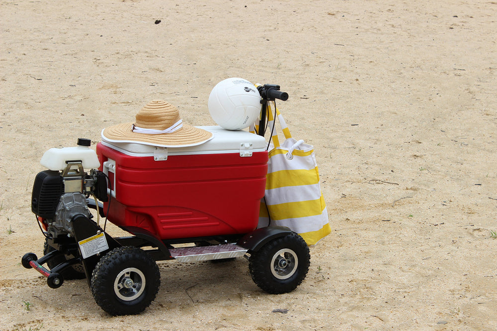 Crazy Coolers square steel frame withstands rough abuse on trails.