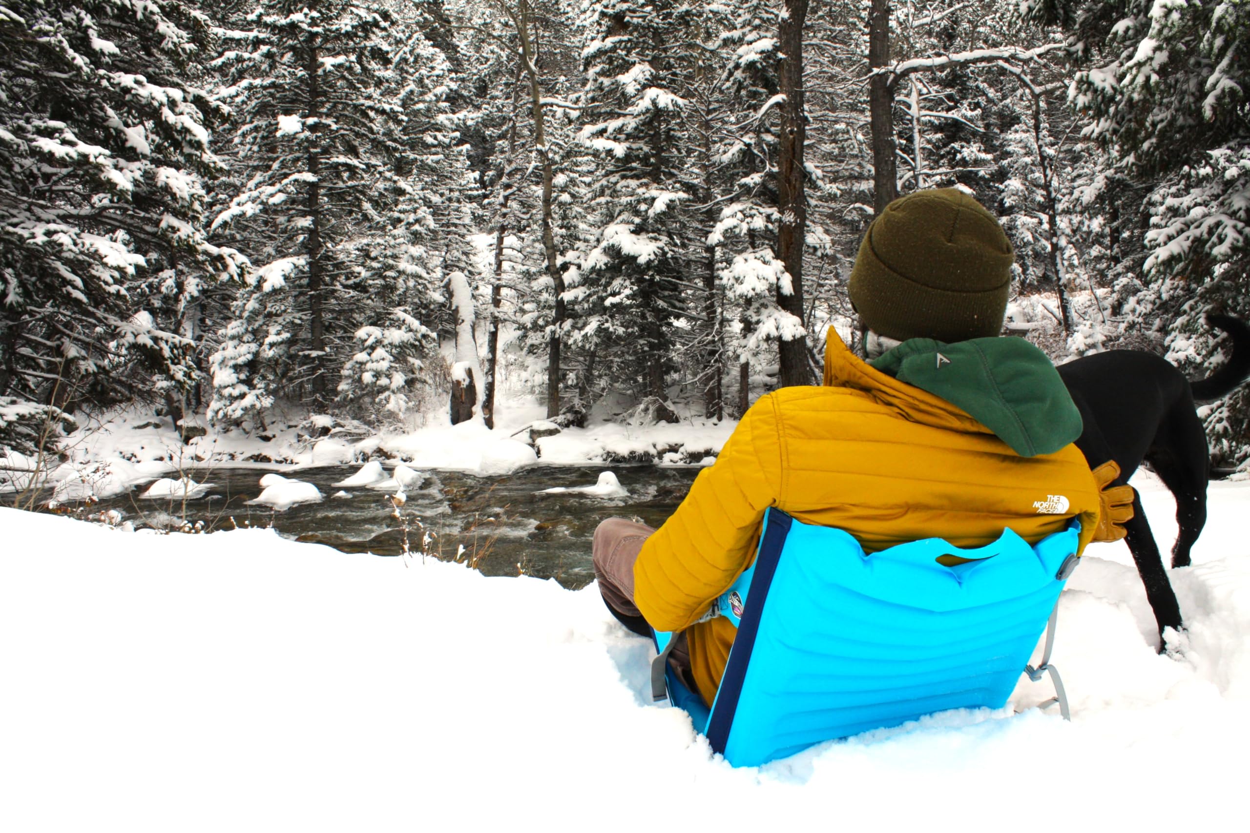 Crazy Creek AirCliner Original inflates in five breaths for fast setup.
