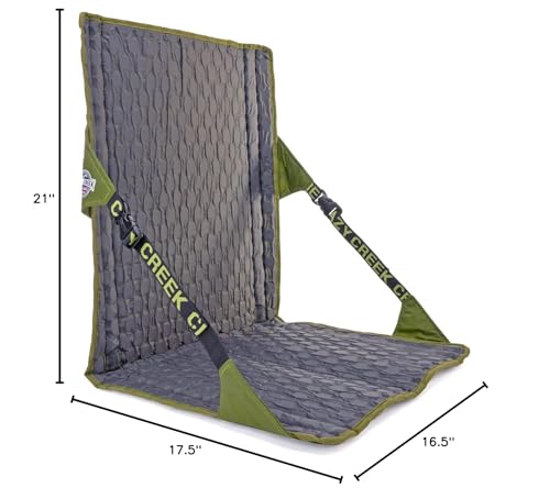 Crazy Creek HEX 2.0 LongBack chair close-up on padding highlights all-day comfort.