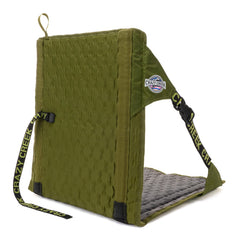 Crazy Creek HEX 2.0 water-resistant shell protects from damp ground.