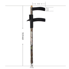Close-up of anodized aluminum tube and stainless steel jaws