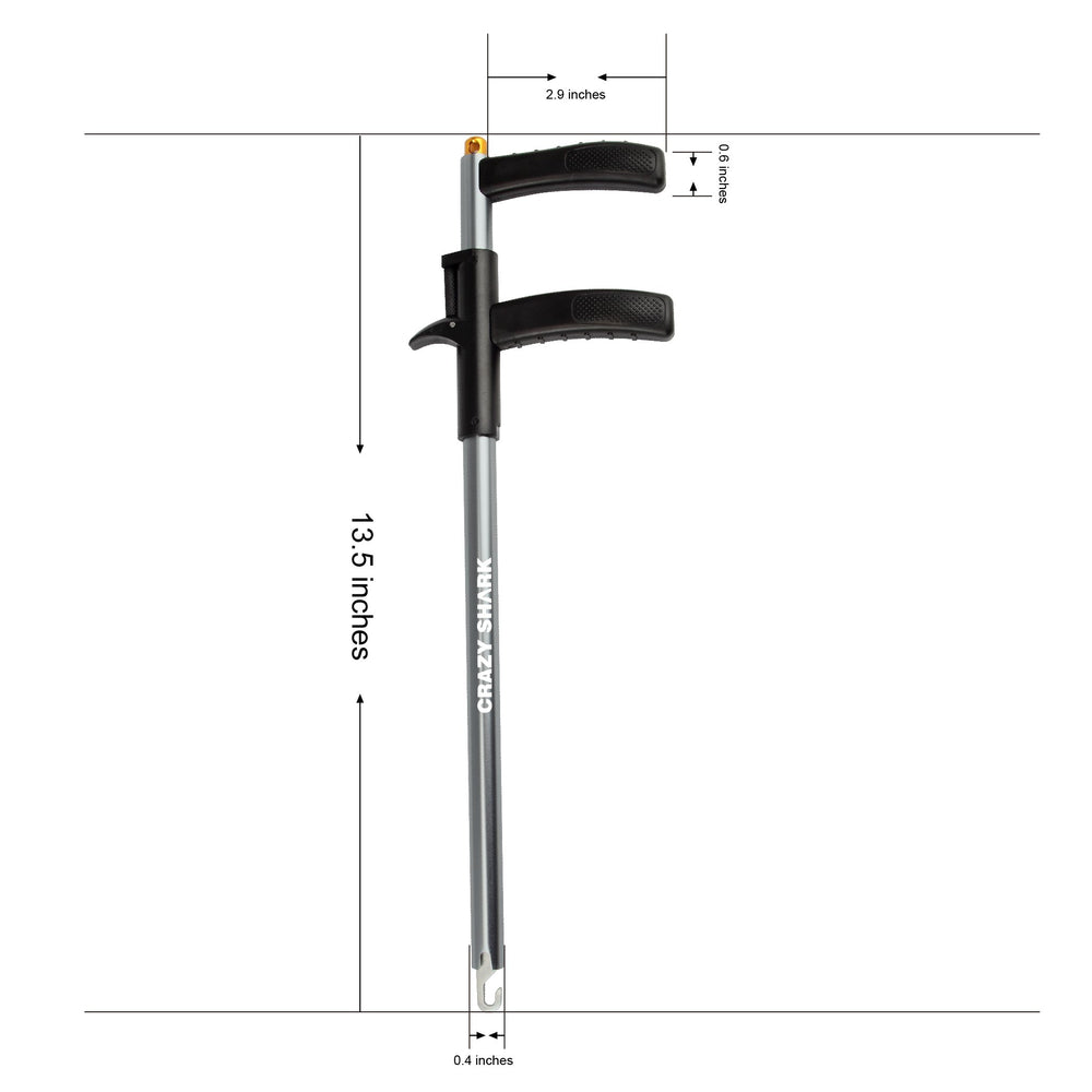 CRAZY SHARK Hook Remover Gray - side view