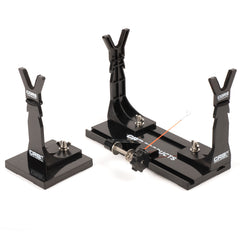 CRB Core Hand Wrapper on a stable stand for precise wraps and on-the-go rod building