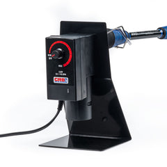CRB Gen 2 rod dryer side view showing compact bench footprint for workspace efficiency