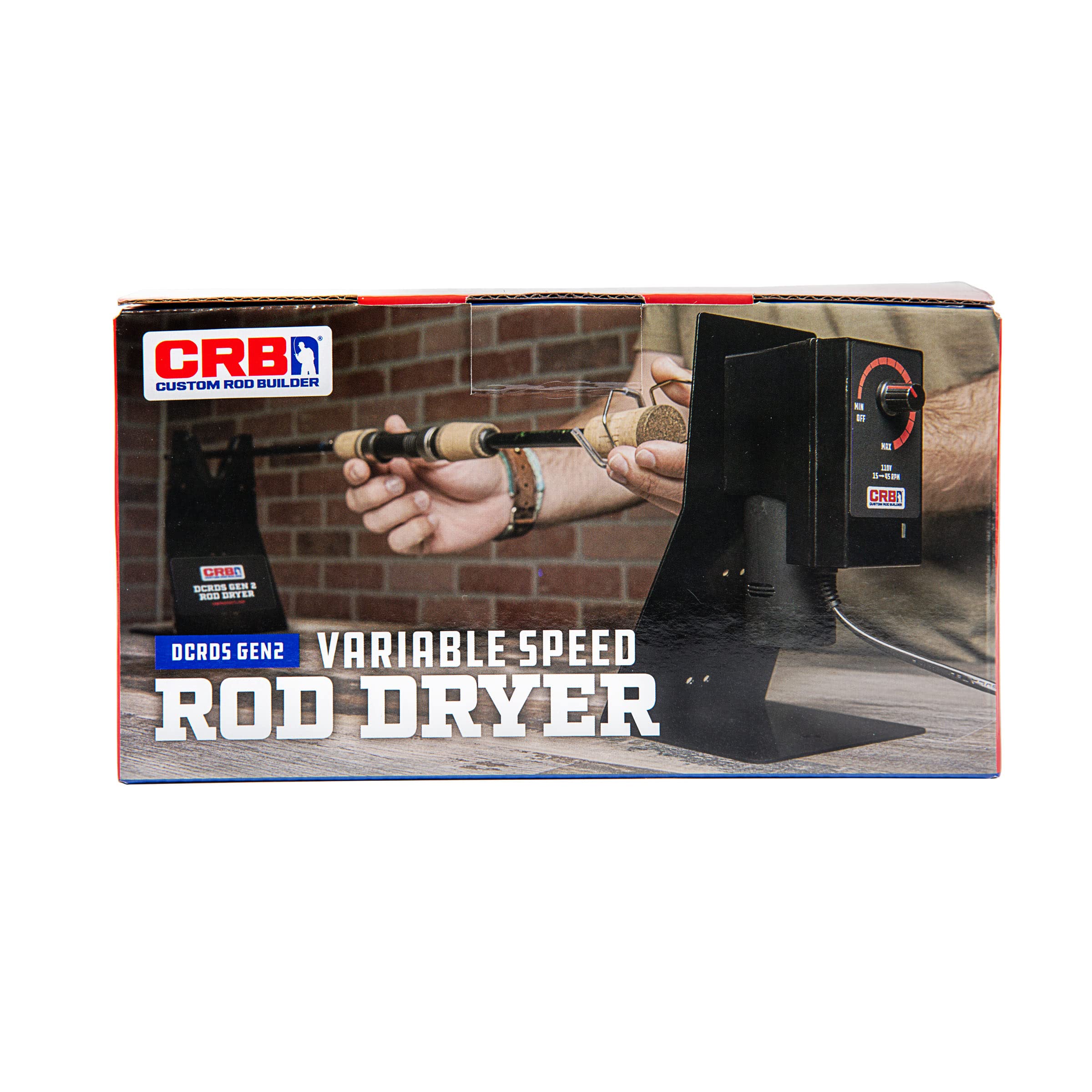 CRB Gen 2 rod dryer stand in use demonstrates stable support during epoxy curing