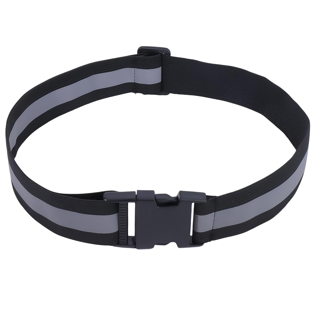CREATCABIN Black Reflective Belt for running improves night visibility and vehicle awareness.