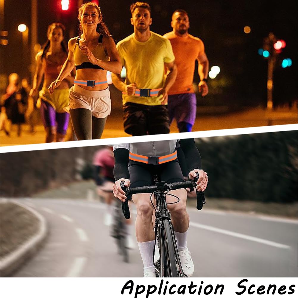 CREATCABIN night-run visibility on orange belt supports runners and cyclists